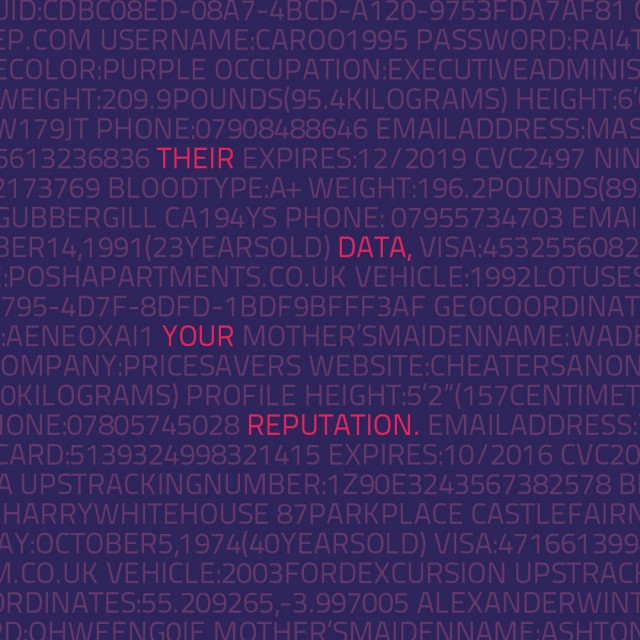 Their data, your reputation