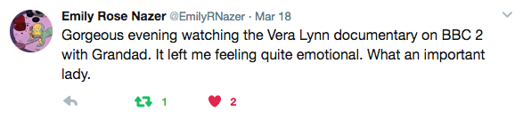 Dame Vera Lynn Tweet Captive Minds