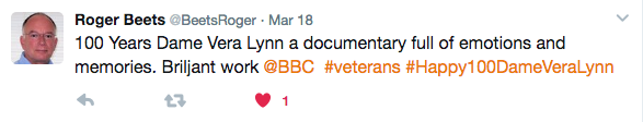 Dame Vera Lynn Tweet Captive Minds