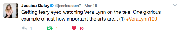 Dame Vera Lynn Tweet Captive Minds